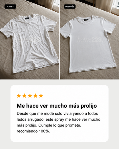 CHAU ARRUGAS — Spray alisador · ropa lisa en segundos.